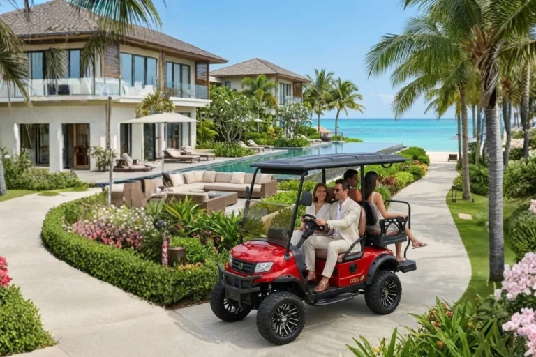 Transforme seu resort com carrinho de golfe de férias